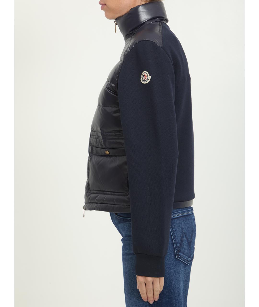 MONCLER Синий хлопковый кардиган, фото 3