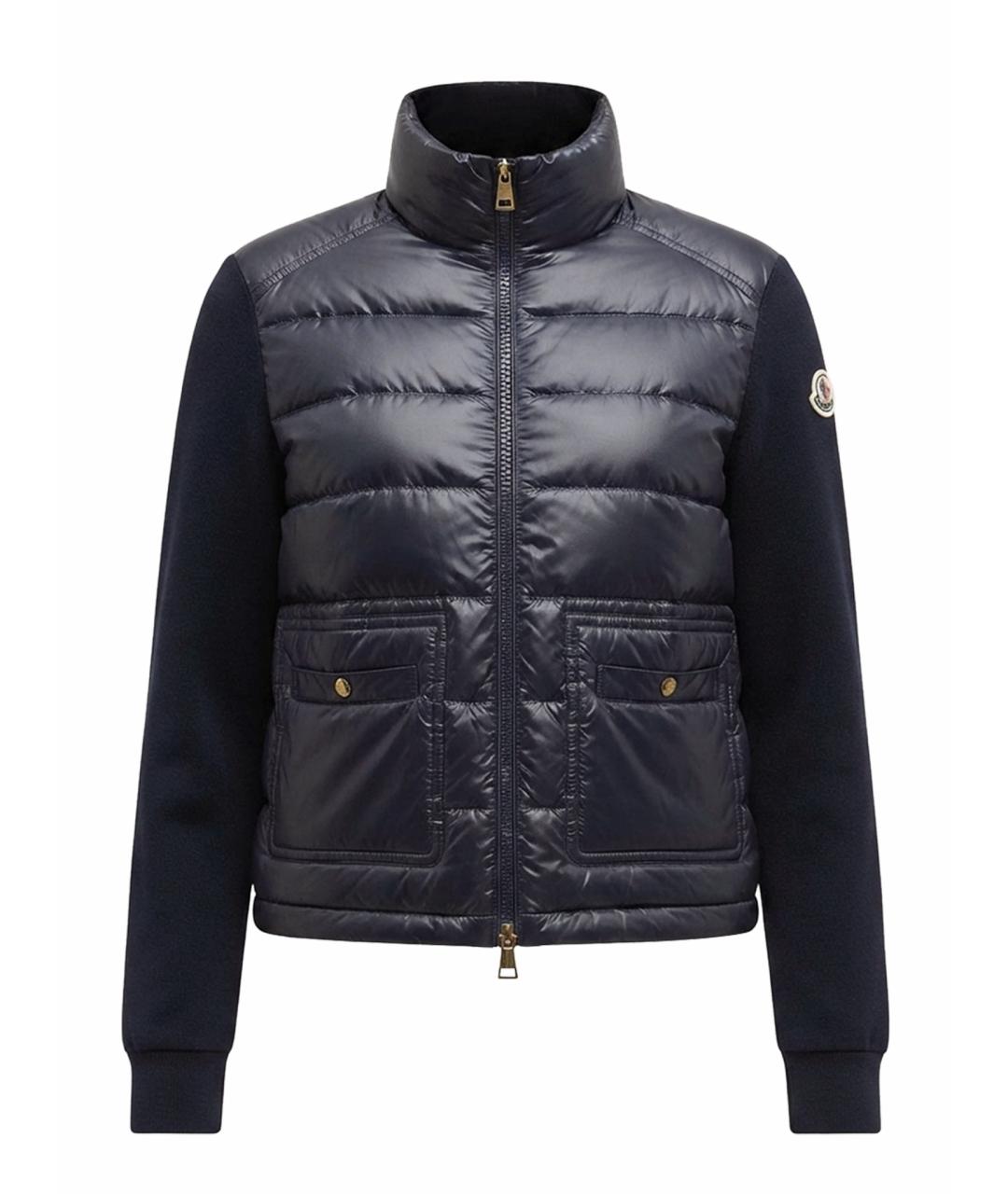 MONCLER Синий хлопковый кардиган, фото 1