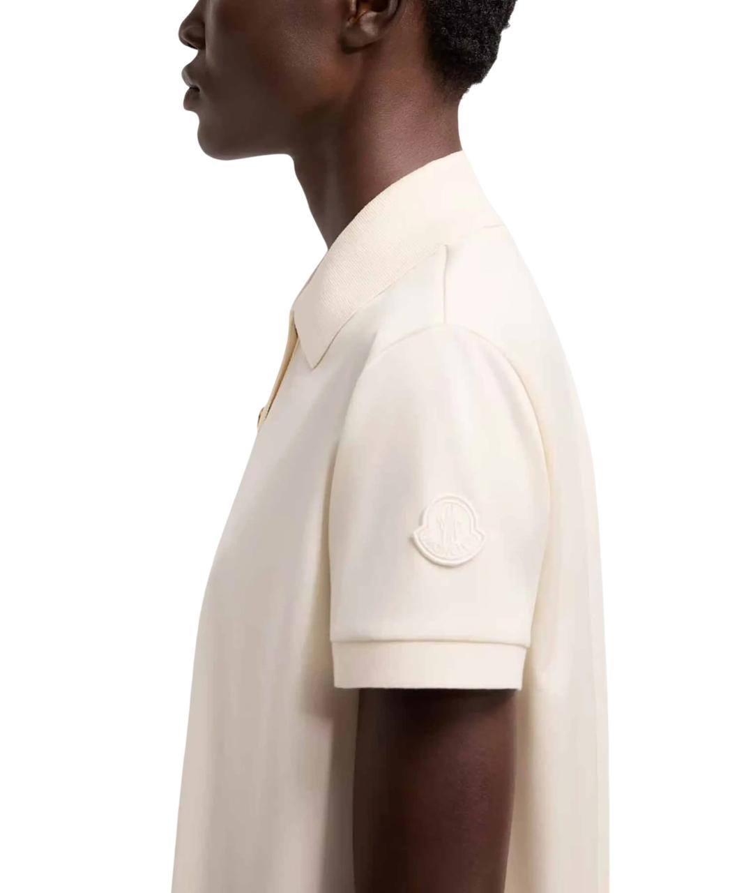 MONCLER Белая хлопковая футболка, фото 4