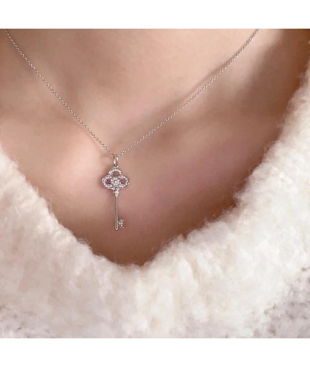 TIFFANY&CO Серебряное колье из белого золота, фото 4
