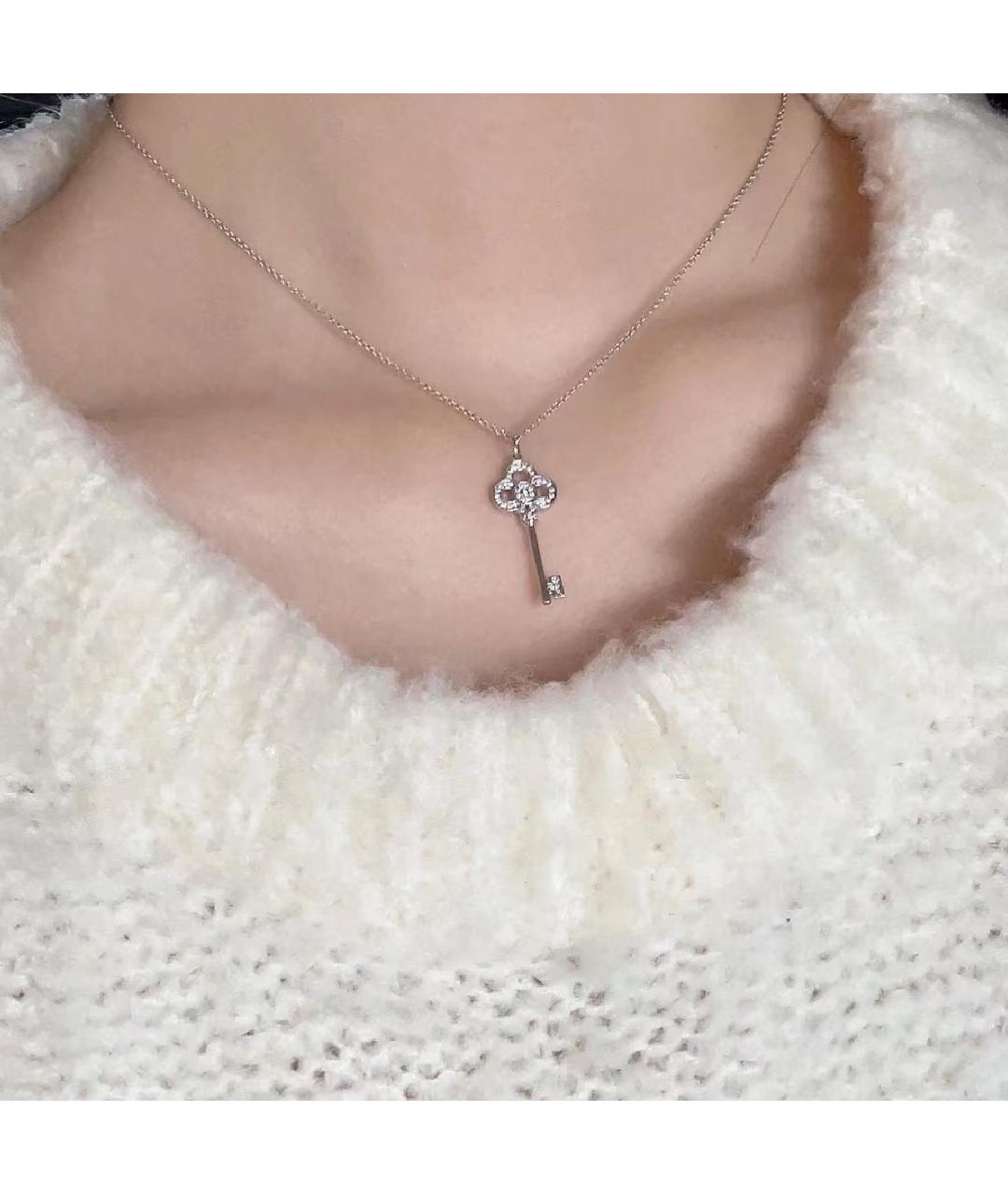 TIFFANY&CO Серебряное колье из белого золота, фото 5