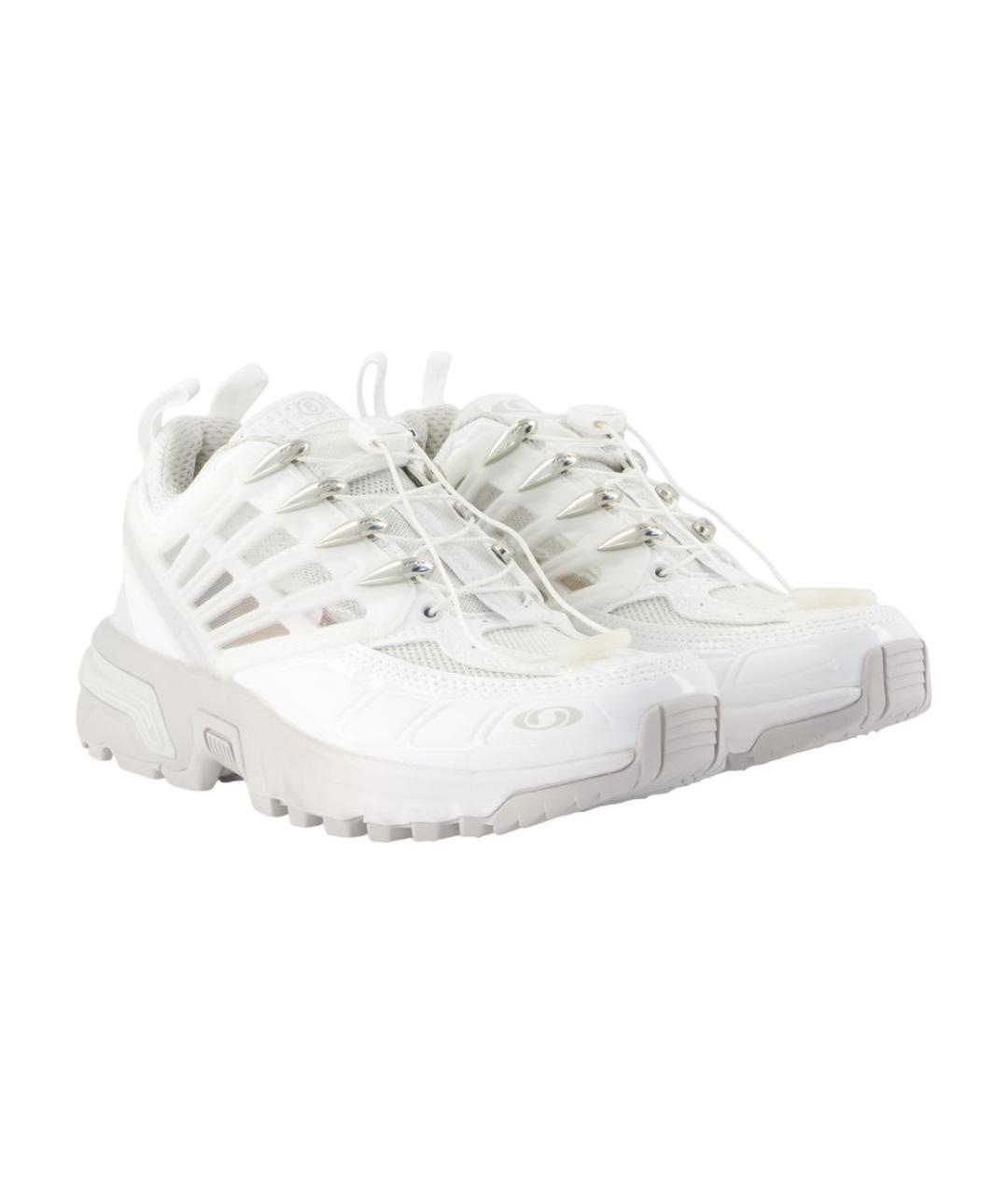 MM6 MAISON MARGIELA Белые кожаные кроссовки, фото 2