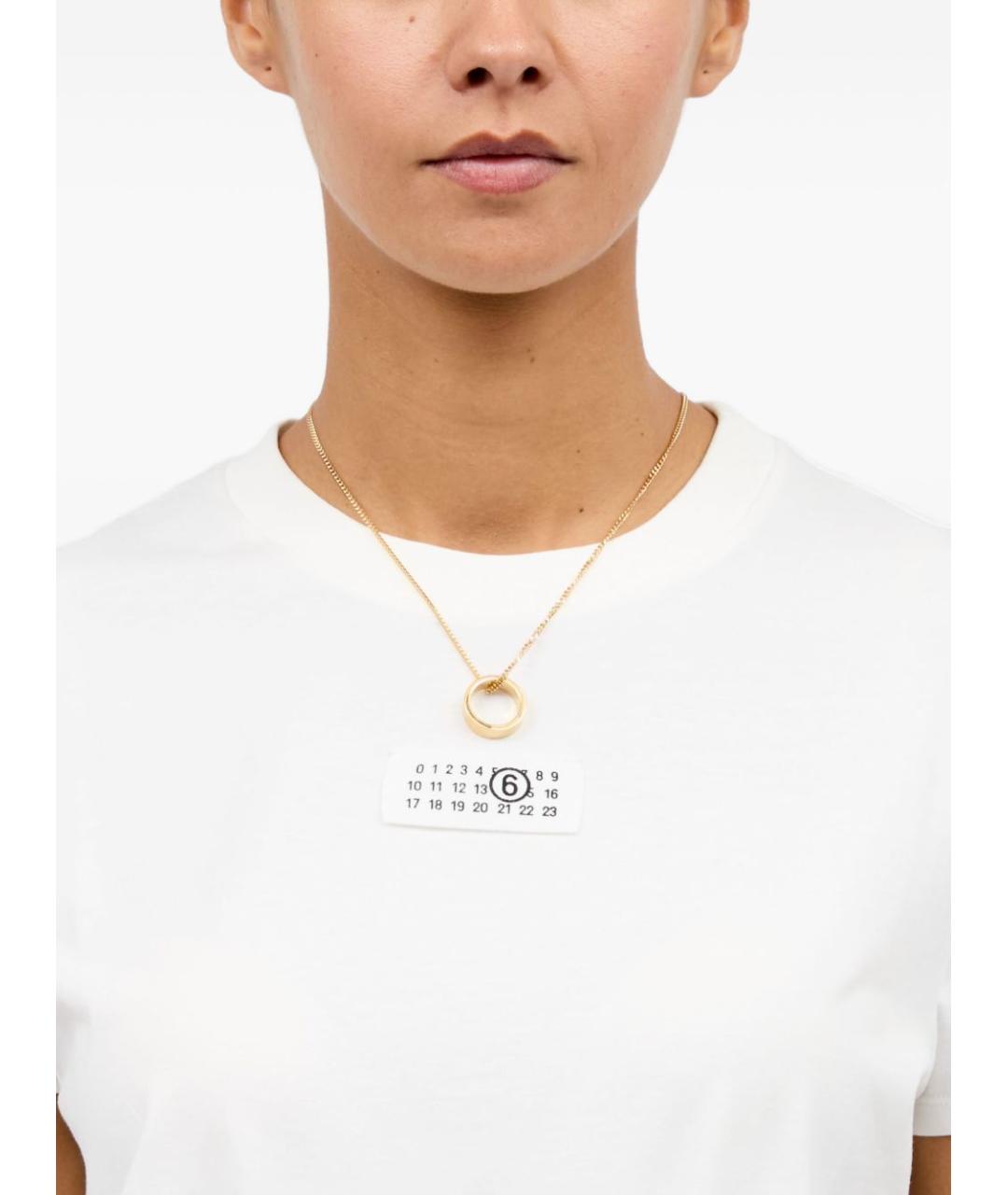 MM6 MAISON MARGIELA Золотая металлическая цепочка, фото 2
