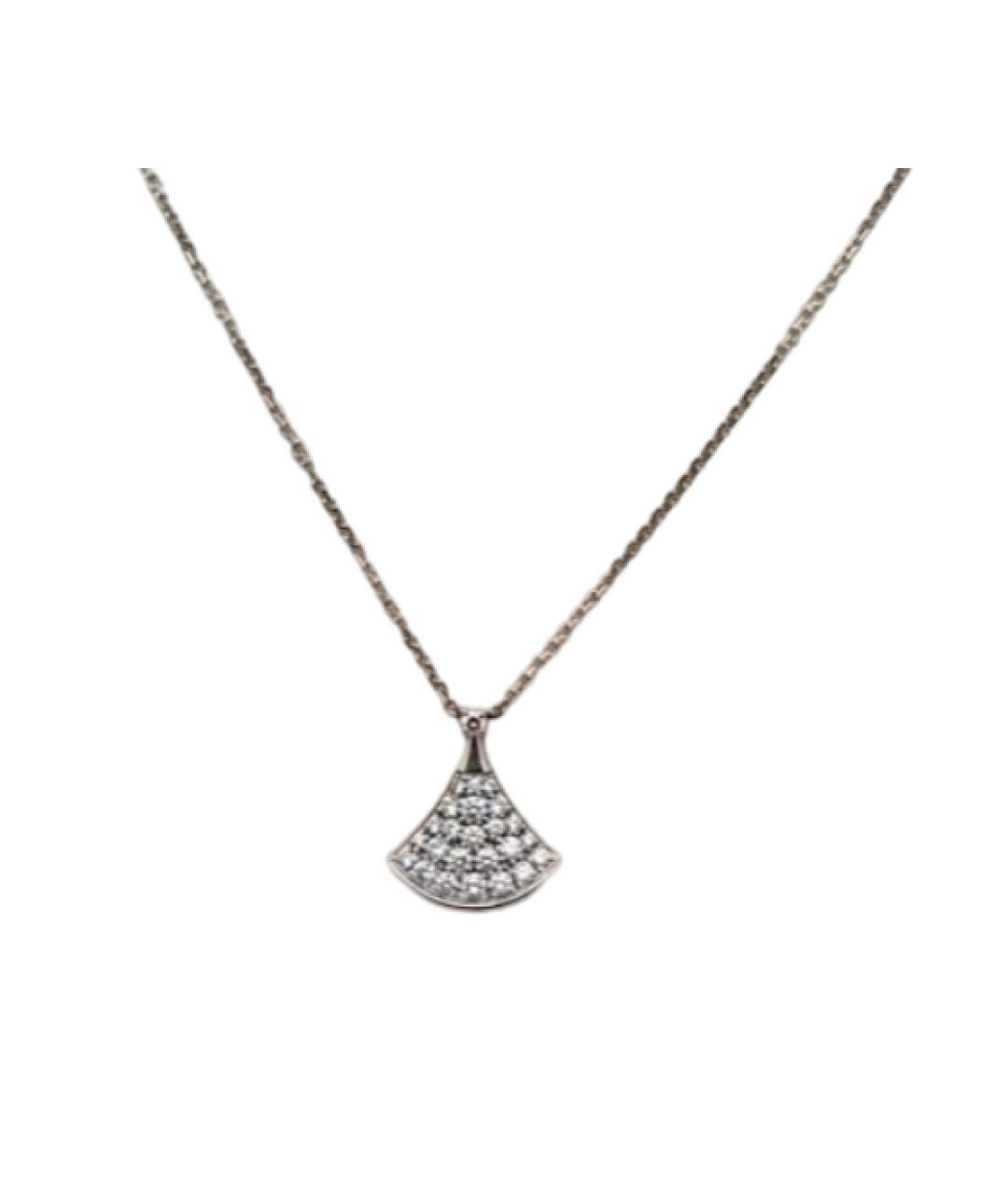 BVLGARI Серебряное колье из белого золота, фото 1
