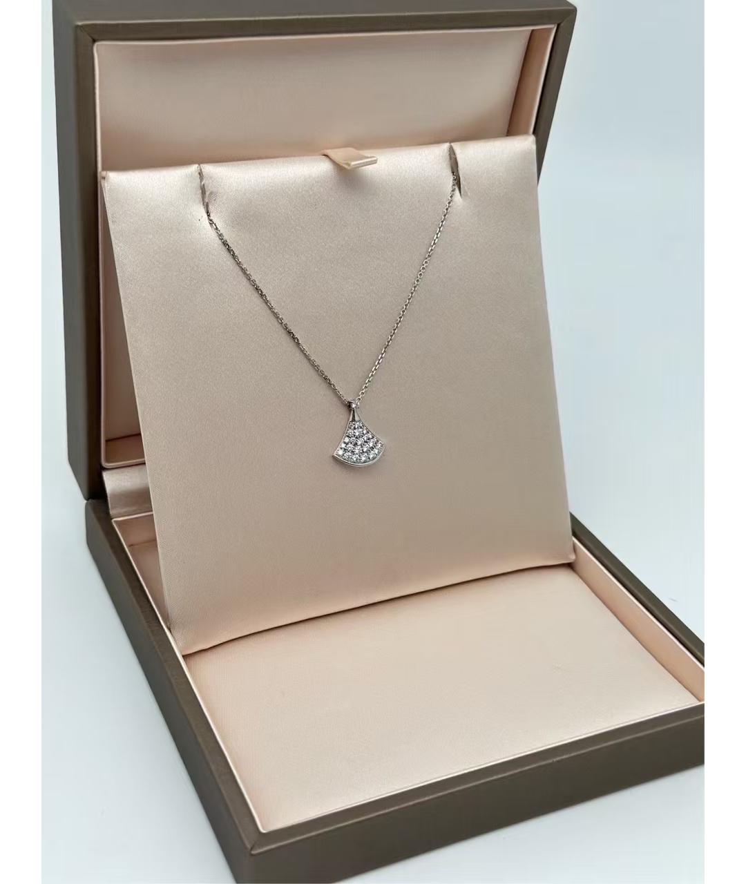 BVLGARI Серебряное колье из белого золота, фото 3
