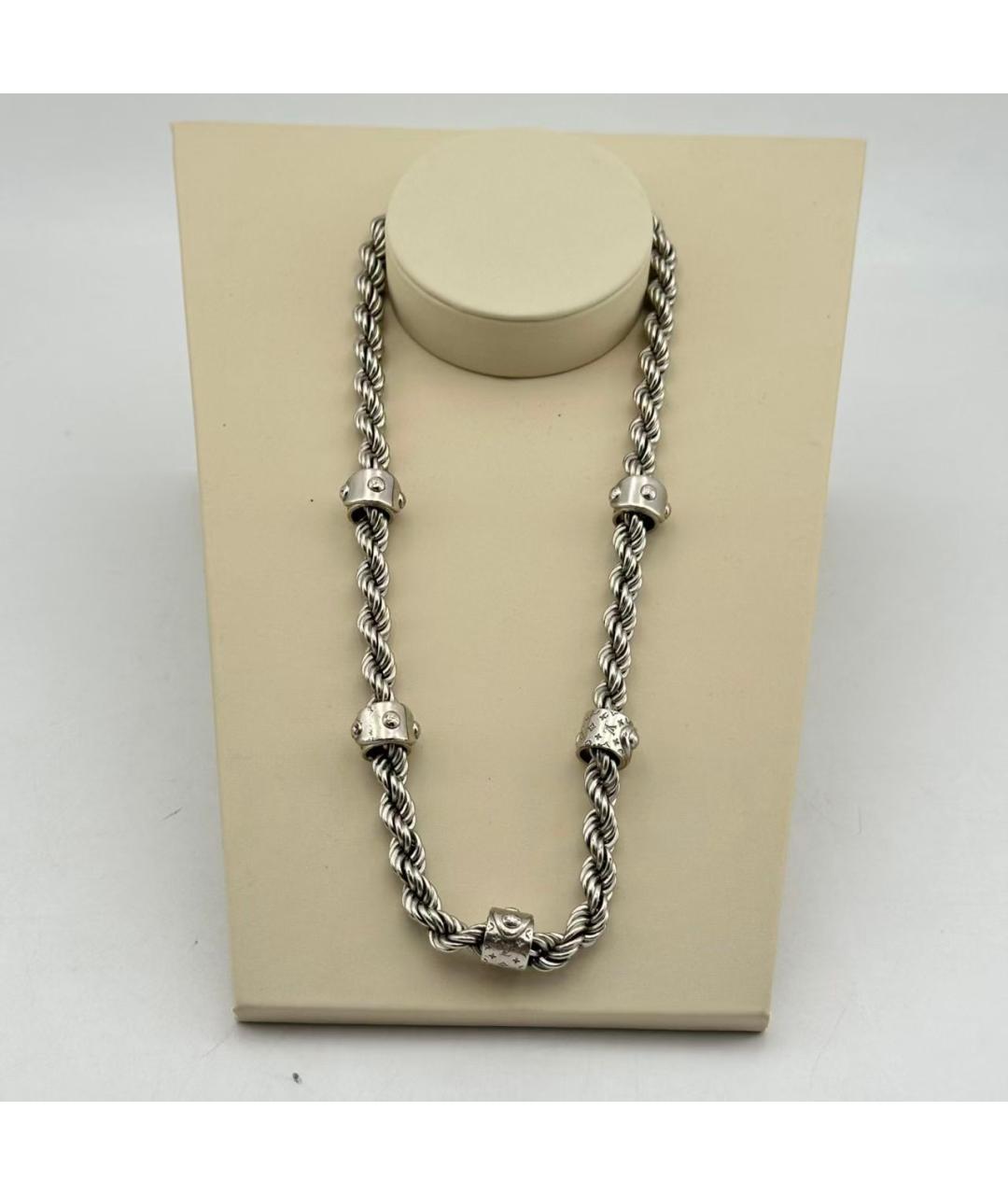 LOUIS VUITTON Серебряное металлическое колье, фото 5