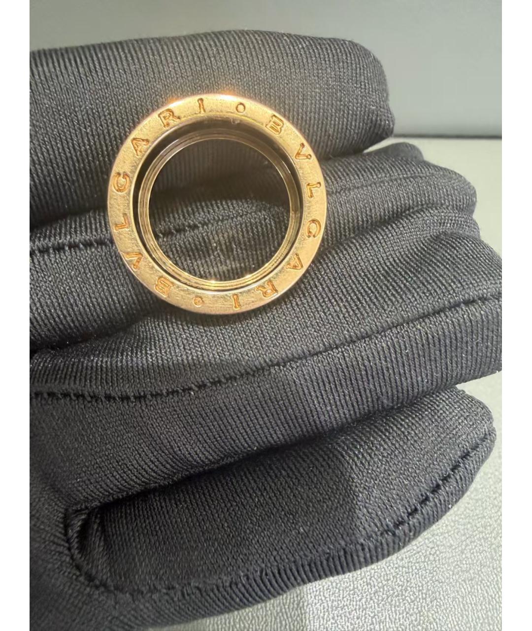 BVLGARI Черное кольцо из розового золота, фото 4