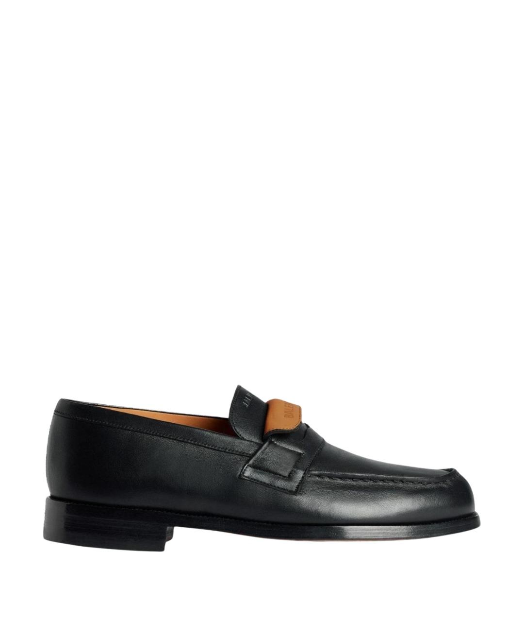 BALENCIAGA Черные кожаные лоферы, фото 1