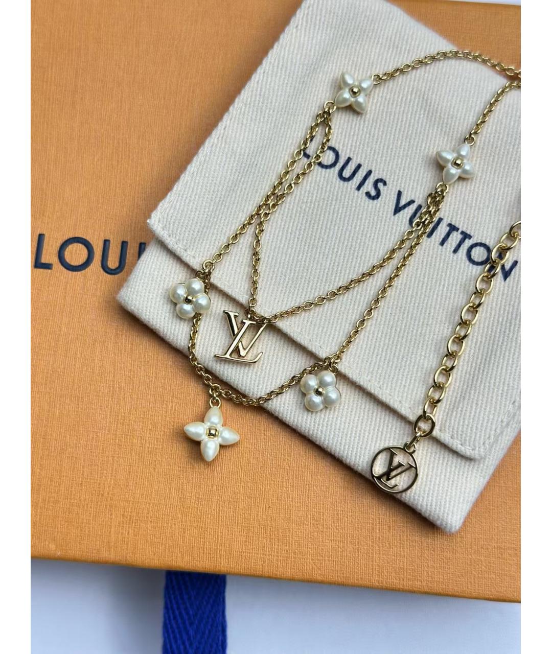 LOUIS VUITTON Золотое металлическое колье, фото 5