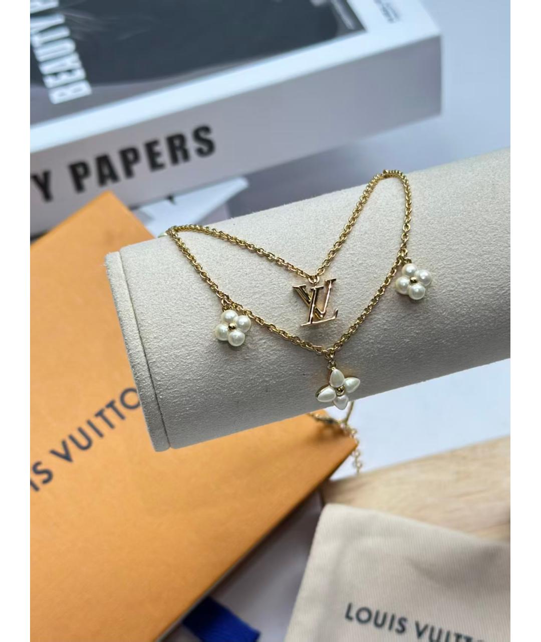 LOUIS VUITTON Золотое металлическое колье, фото 3