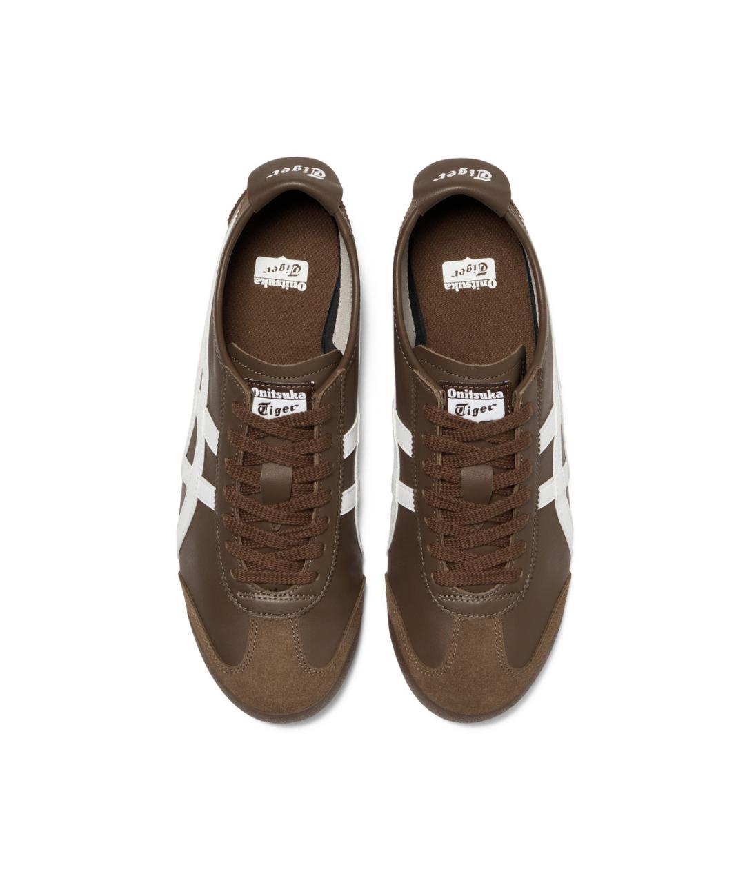 ONITSUKA TIGER Коричневые кожаные кроссовки, фото 5