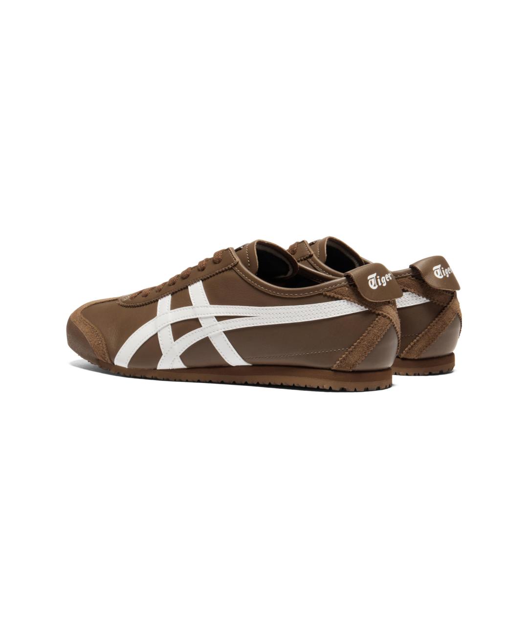ONITSUKA TIGER Коричневые кожаные кроссовки, фото 4