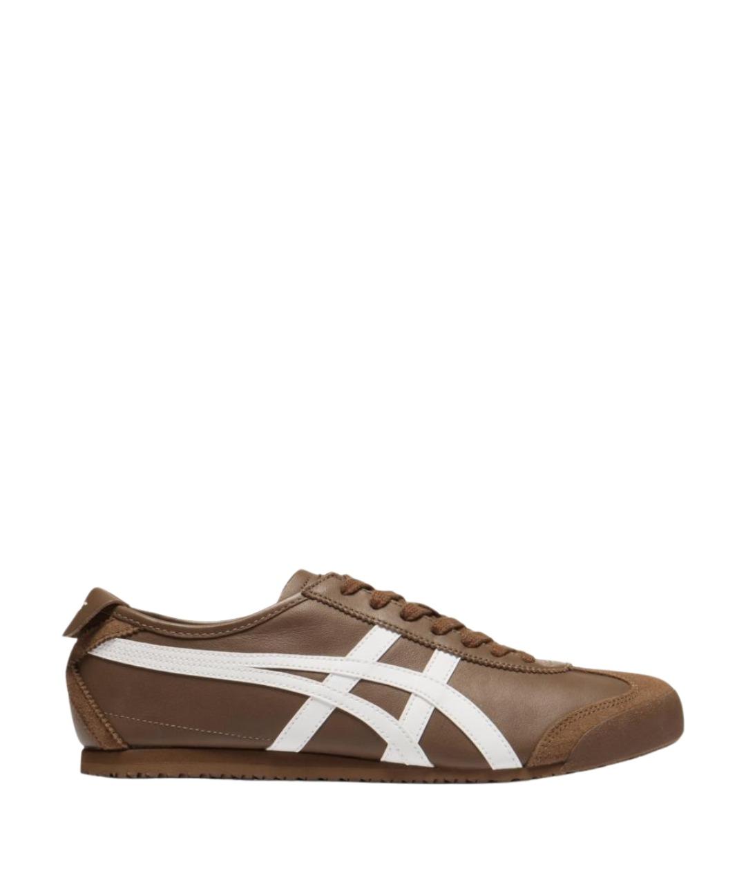 ONITSUKA TIGER Коричневые кожаные кроссовки, фото 1