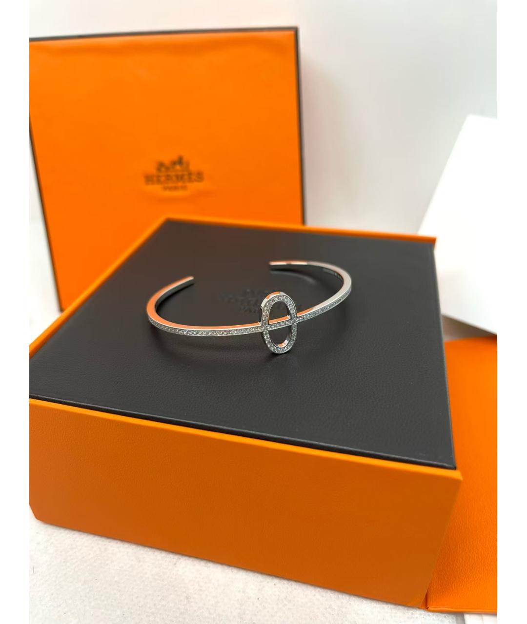 HERMES Серебряный браслет из белого золота, фото 4
