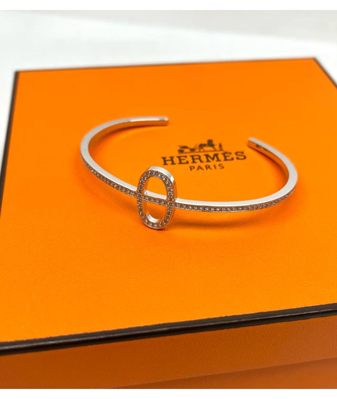 HERMES Серебряный браслет из белого золота, фото 3