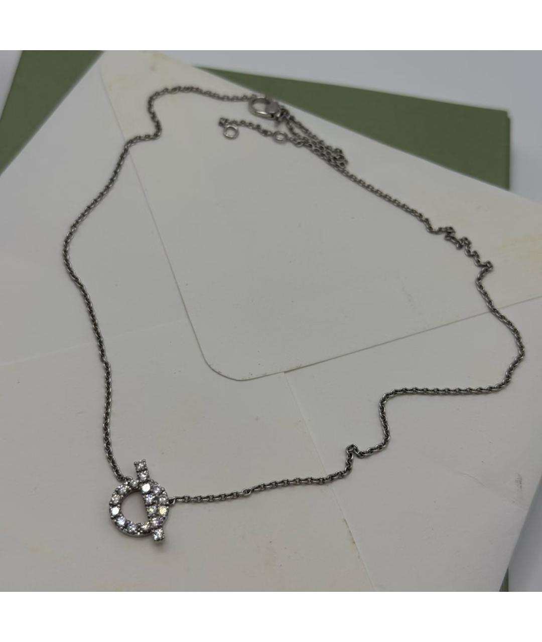 HERMES Серебряное колье из белого золота, фото 3
