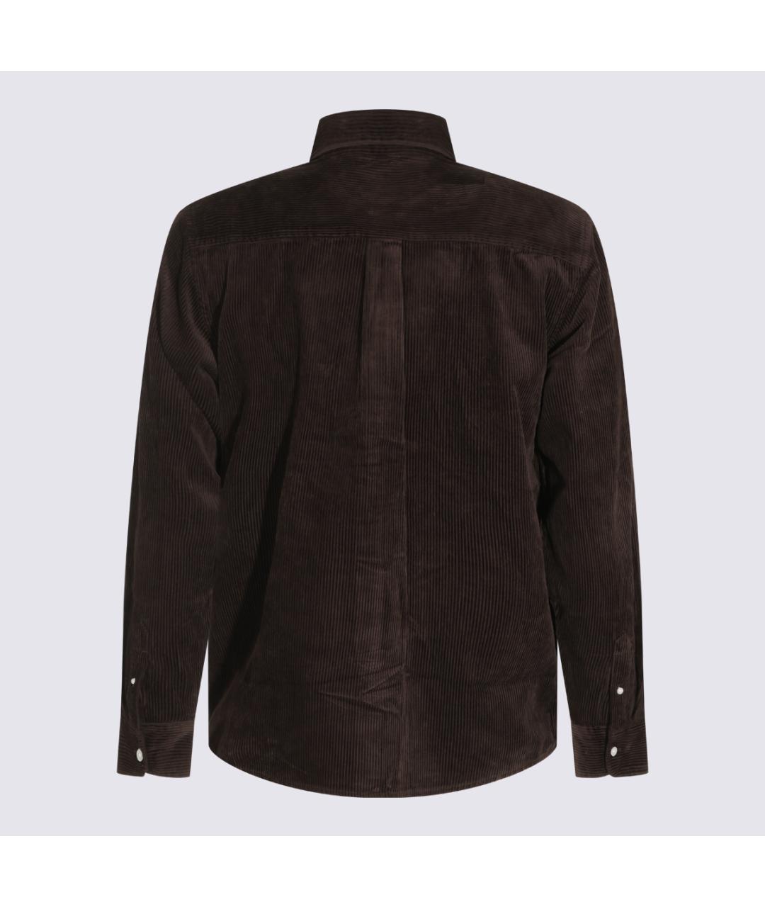 CARHARTT WIP Коричневая хлопковая кэжуал рубашка, фото 2