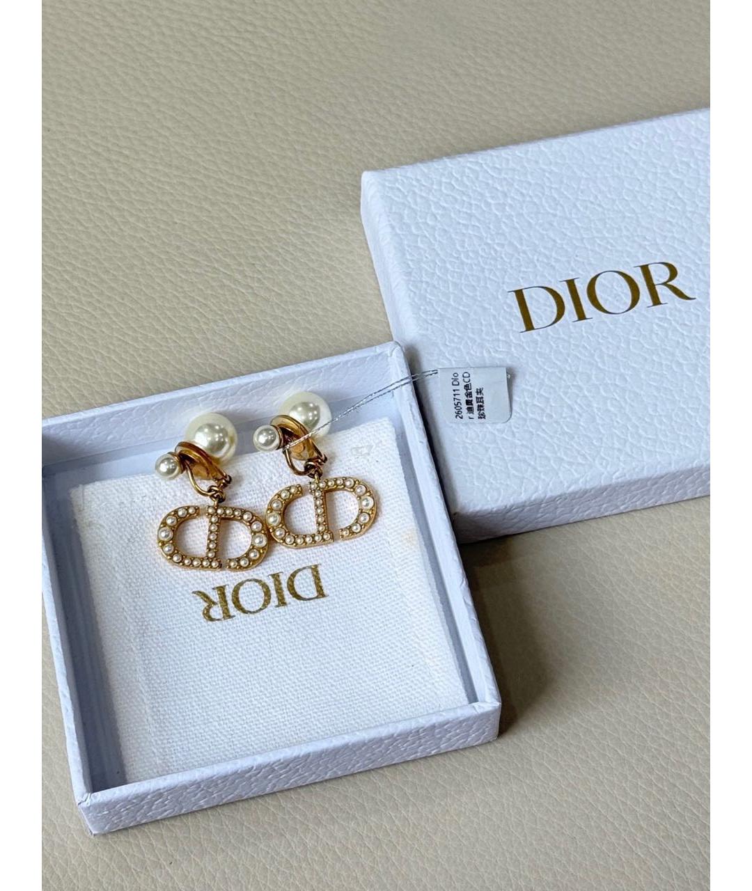 CHRISTIAN DIOR Золотые серьги, фото 3