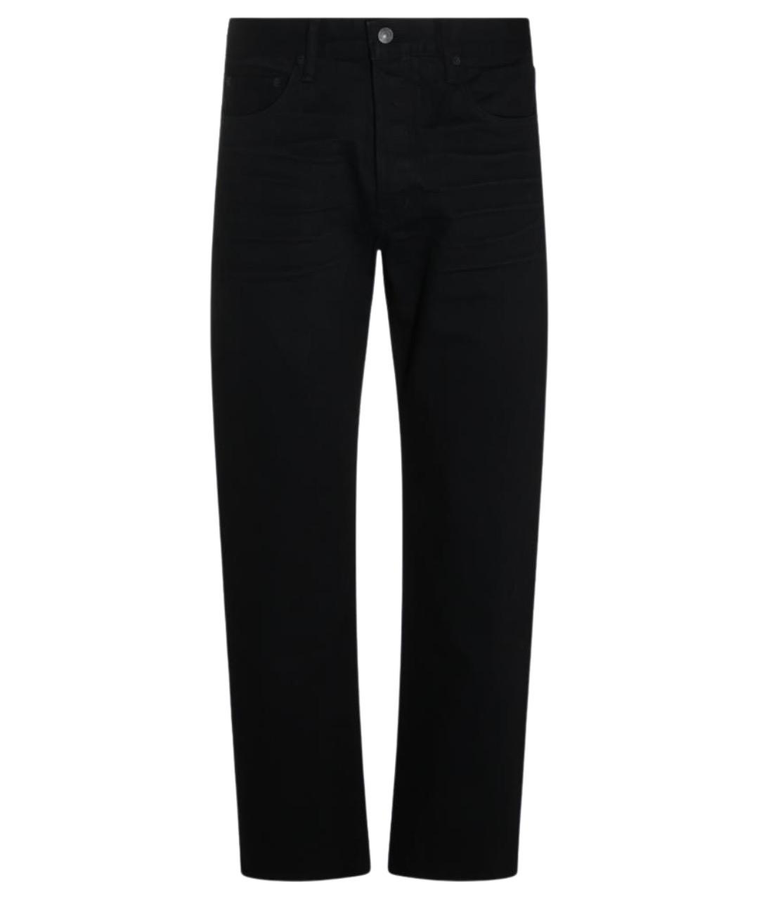 TOM FORD Черные хлопок-полиэтиленовые прямые джинсы, фото 1