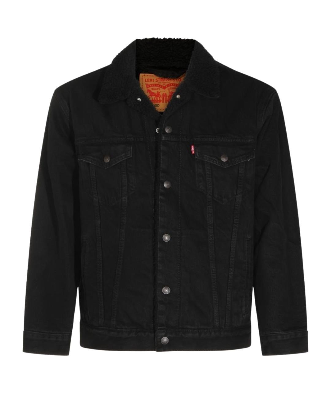 LEVI'S Черная хлопковая куртка, фото 1