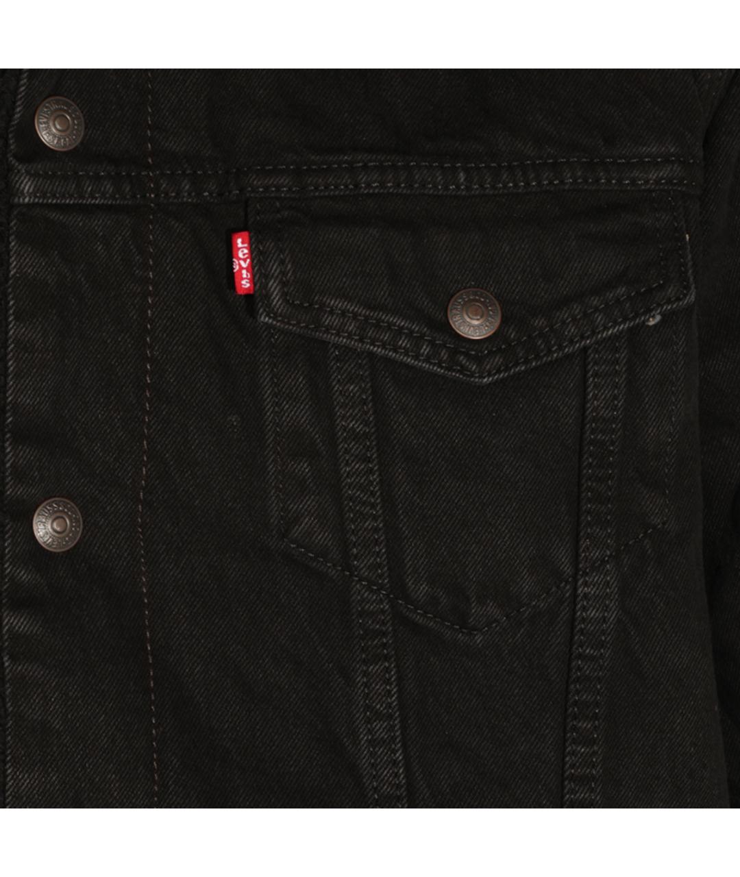 LEVI'S Черная хлопковая куртка, фото 3
