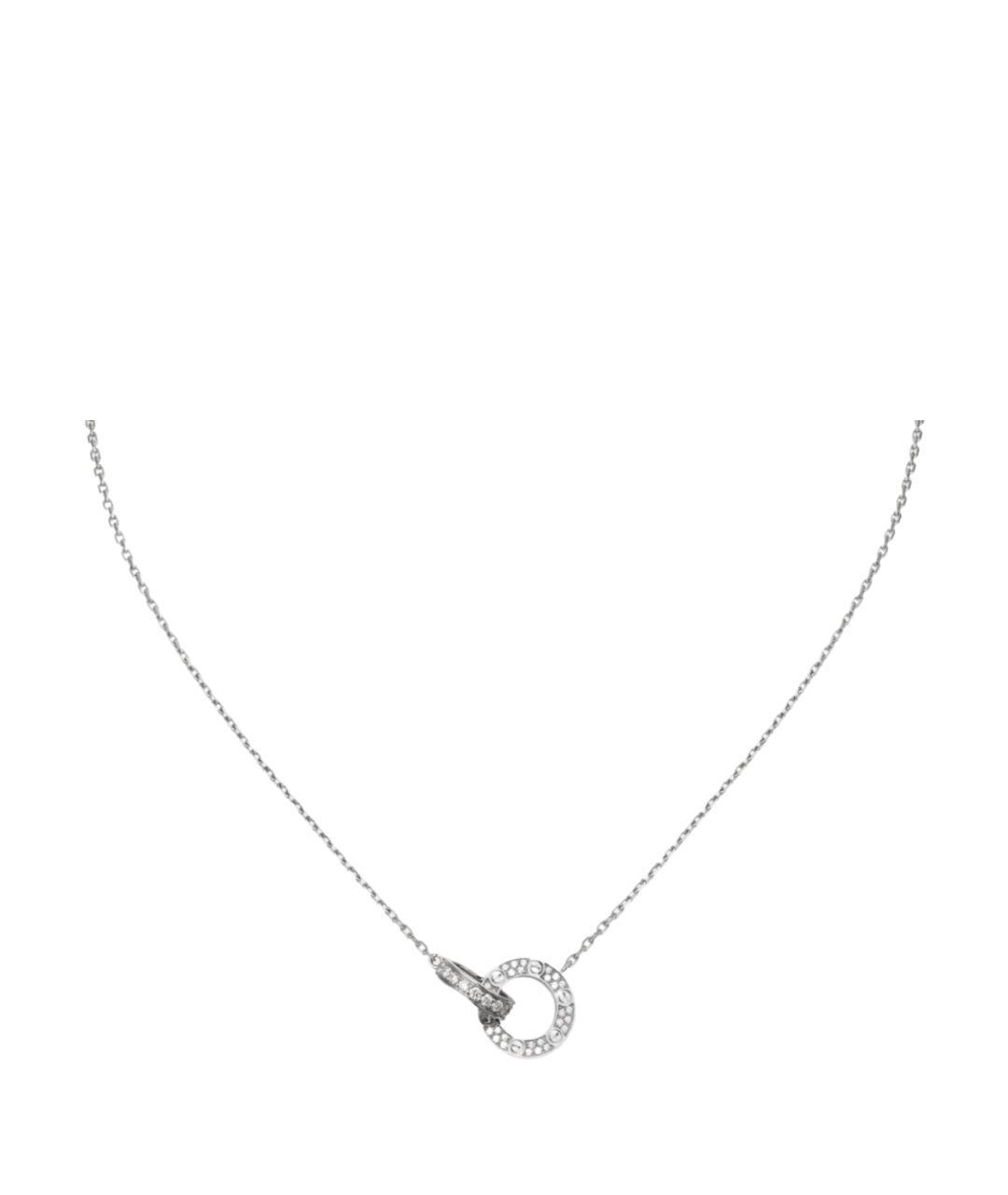 CARTIER Серебряное колье из белого золота, фото 1