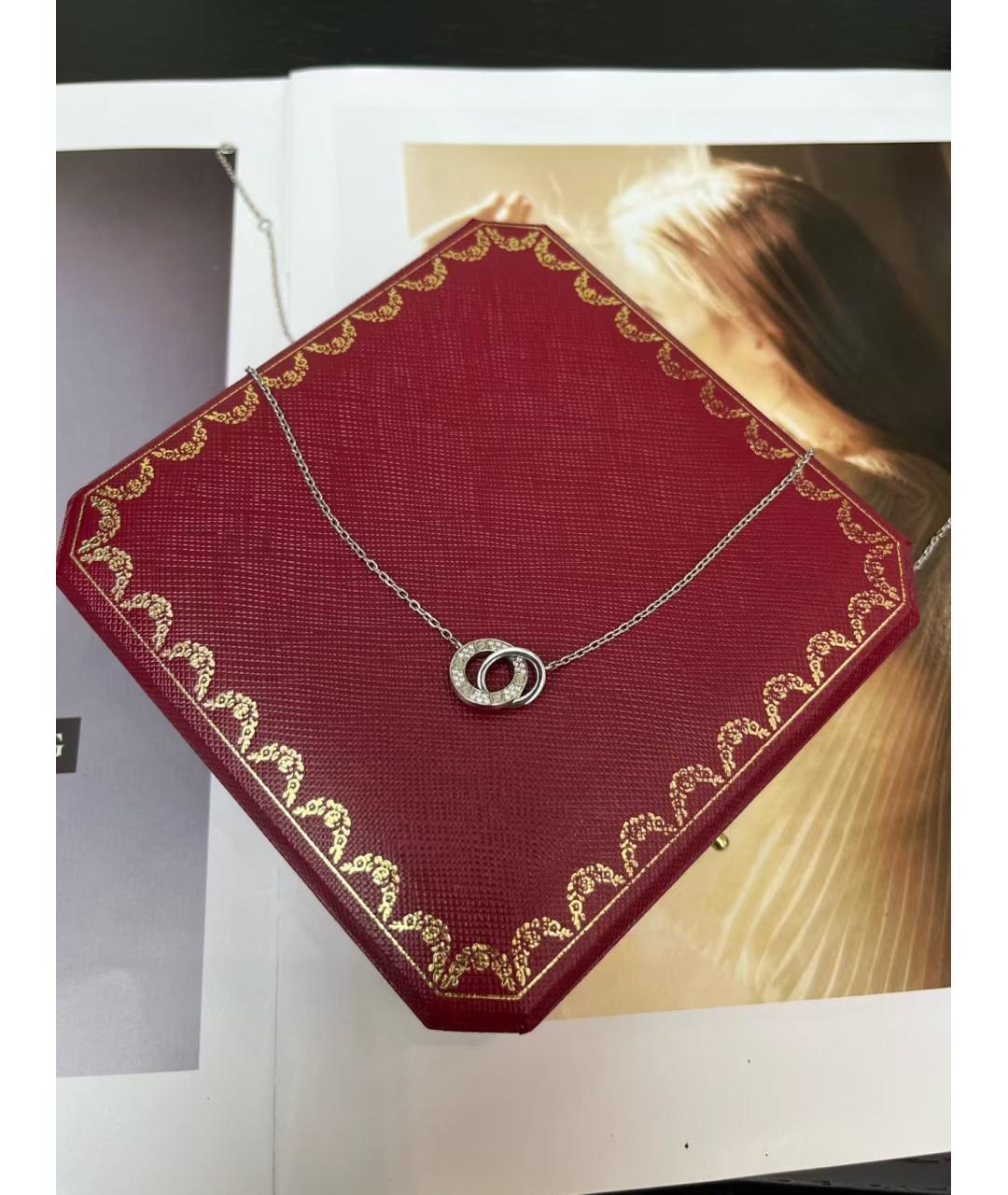 CARTIER Серебряное колье из белого золота, фото 5