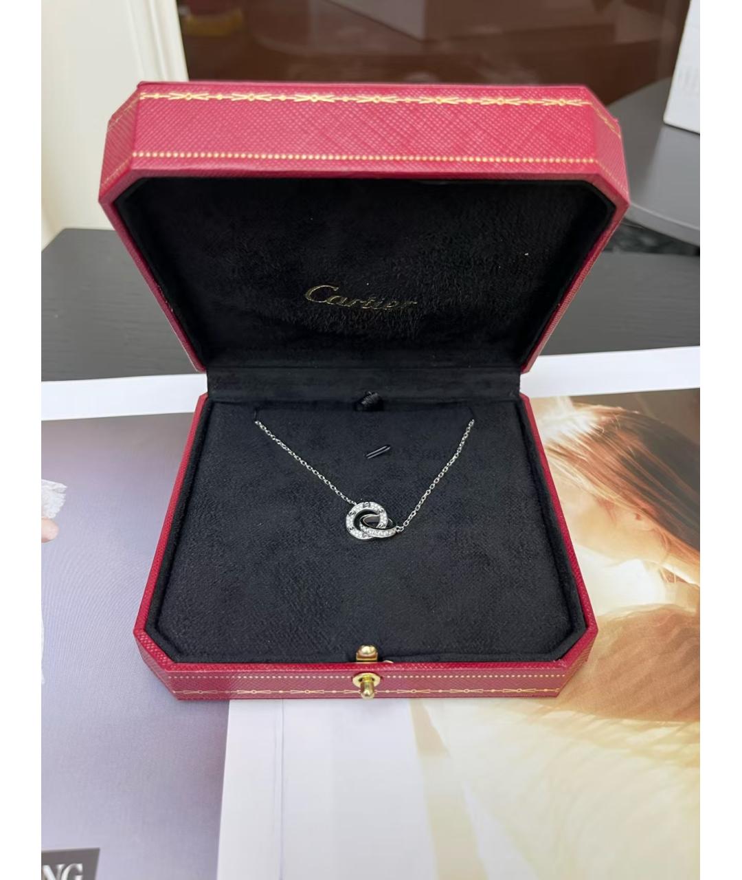 CARTIER Серебряное колье из белого золота, фото 2
