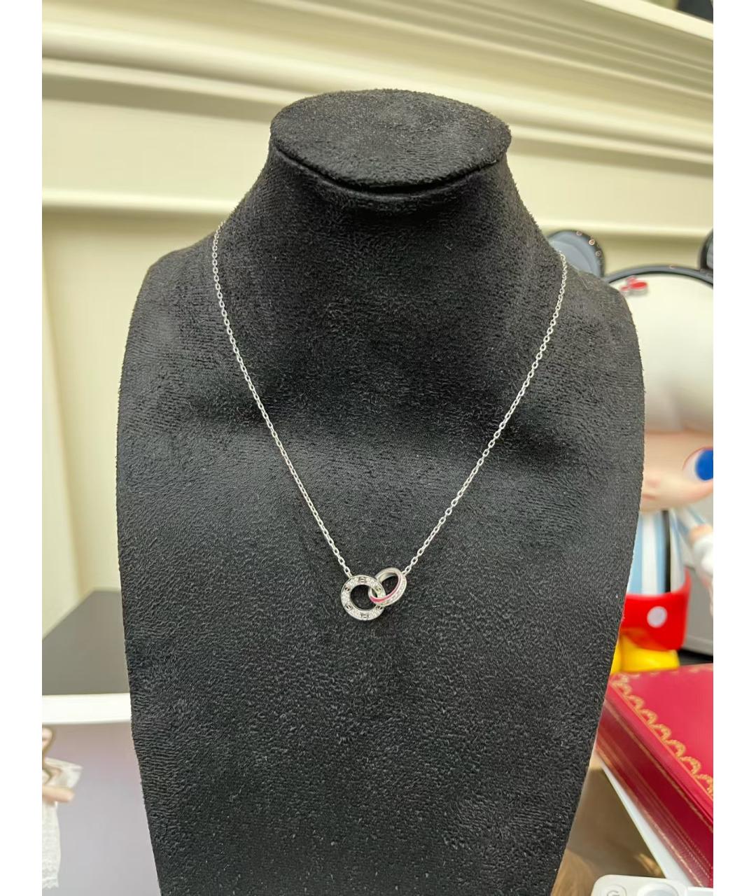 CARTIER Серебряное колье из белого золота, фото 3