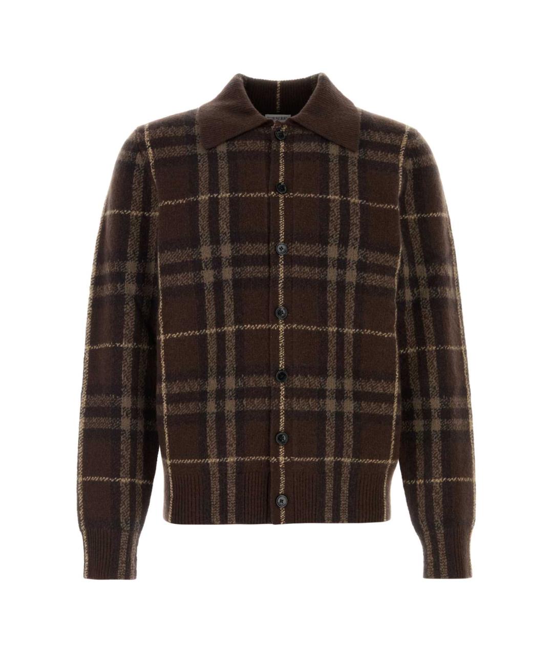 BURBERRY Коричневый шерстяной кардиган, фото 1