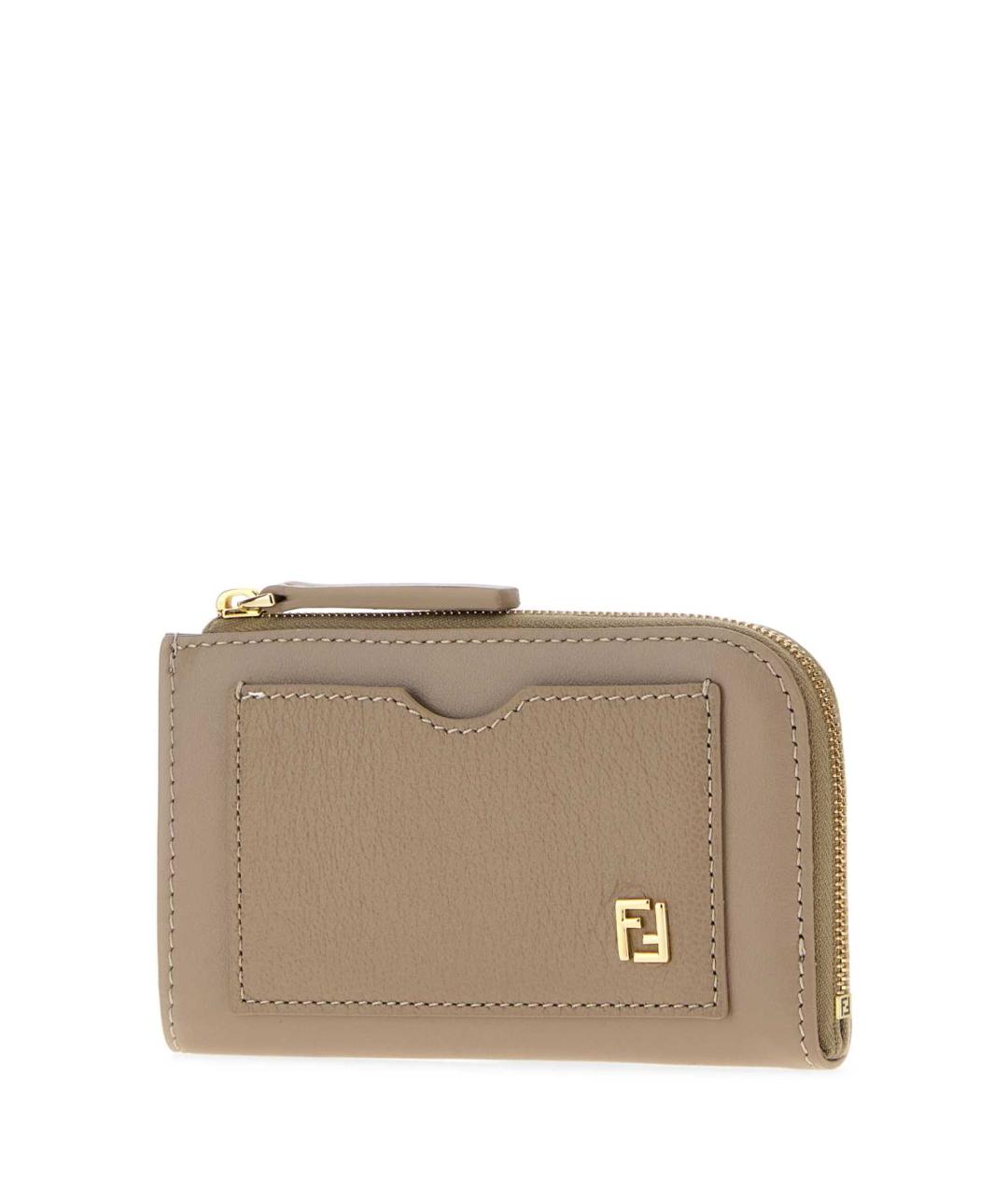 FENDI Бежевый кожаный кошелек, фото 2