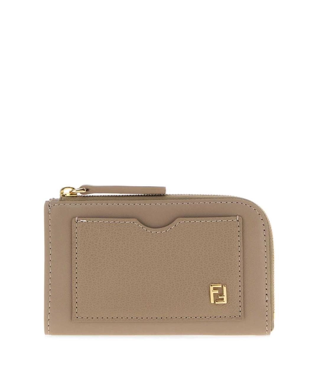 FENDI Бежевый кожаный кошелек, фото 1
