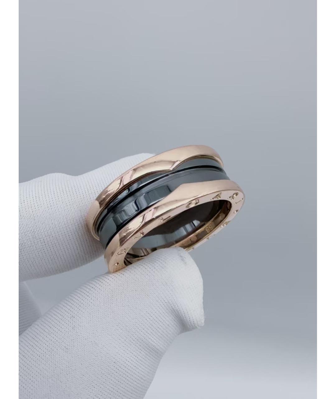 BVLGARI Черное кольцо из розового золота, фото 3