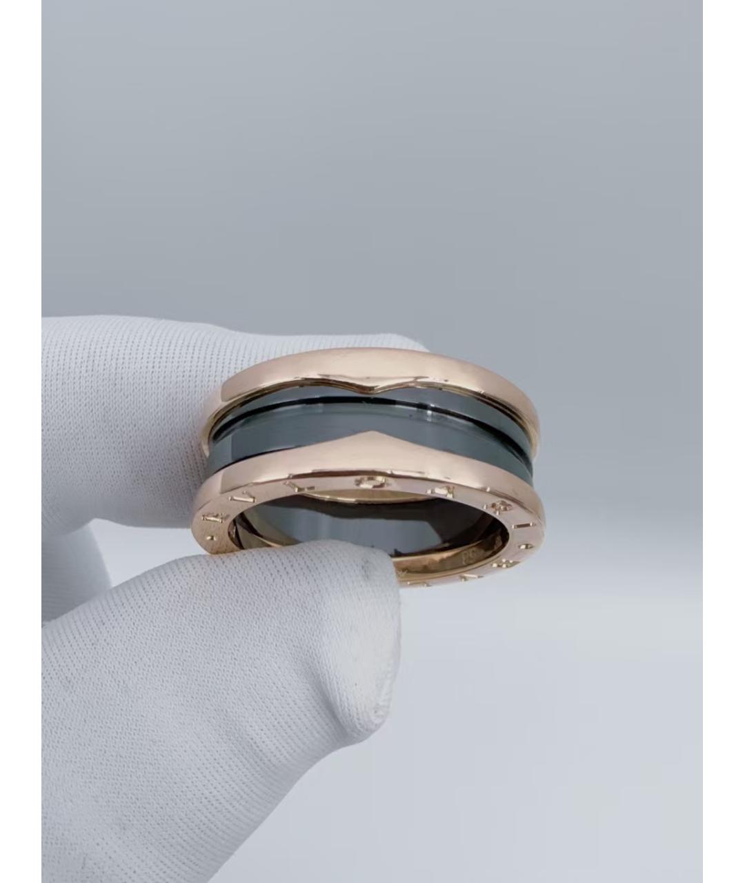 BVLGARI Черное кольцо из розового золота, фото 2