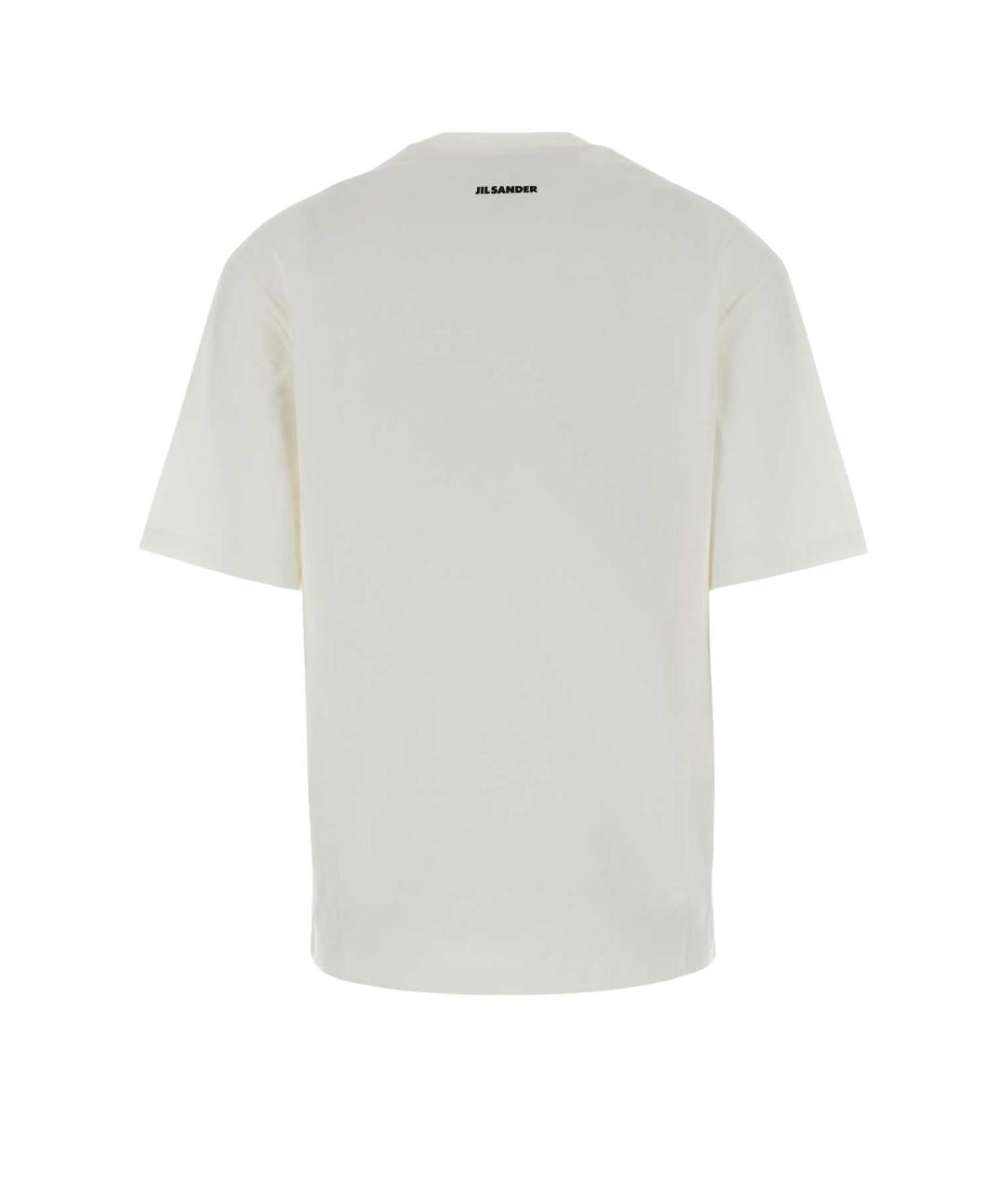 JIL SANDER Белая хлопковая футболка, фото 2