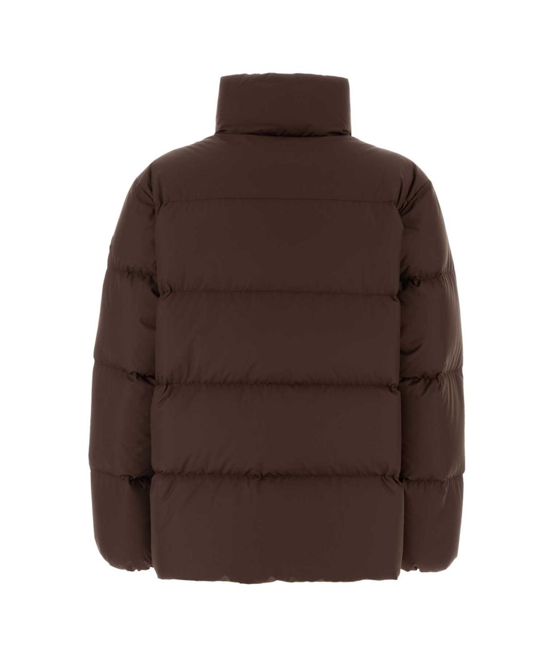 MONCLER Коричневый полиэстеровый пуховик, фото 2