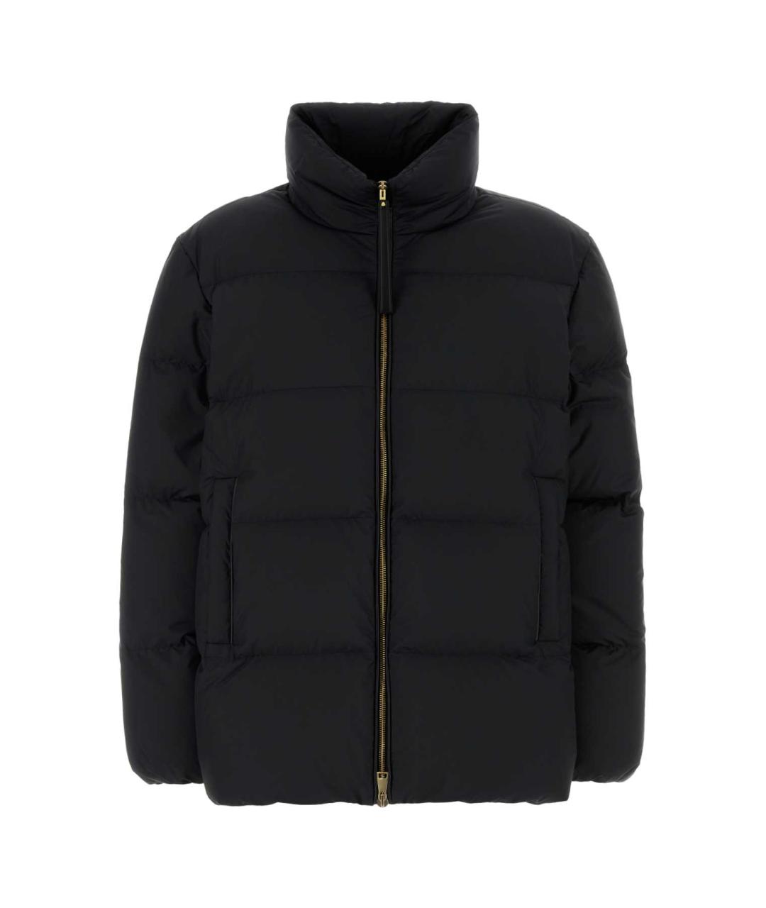 MONCLER Черный полиэстеровый пуховик, фото 1