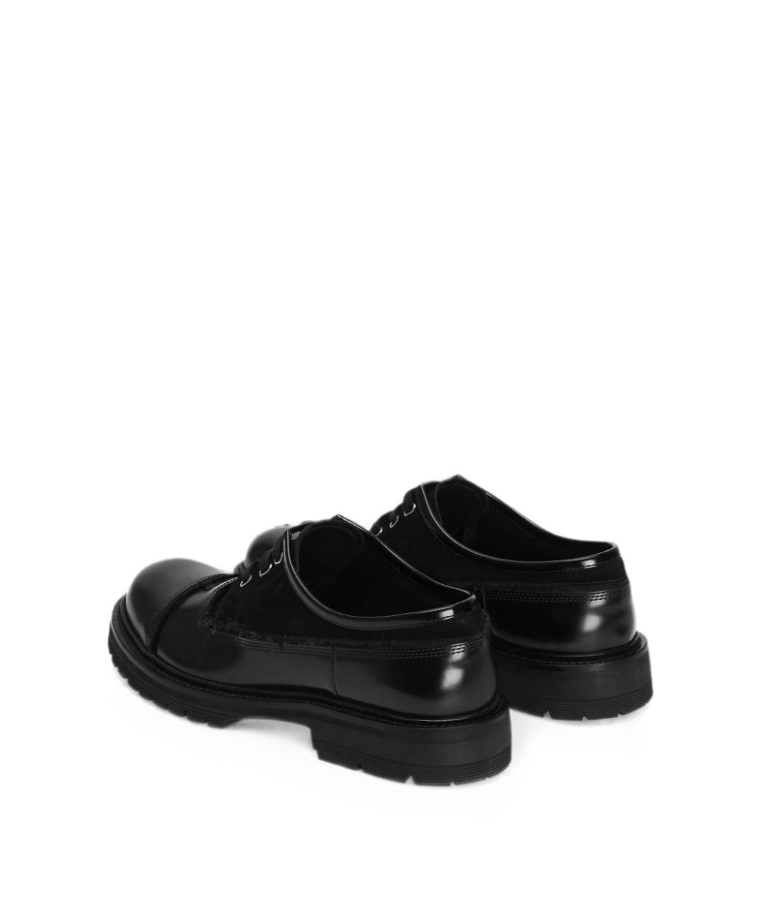 DOLCE&GABBANA Черные кожаные туфли, фото 3