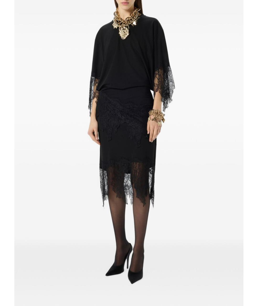BLUMARINE Черное вискозное платье, фото 4