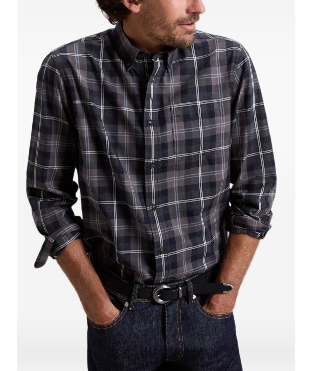 WOOLRICH Синяя хлопковая кэжуал рубашка, фото 4