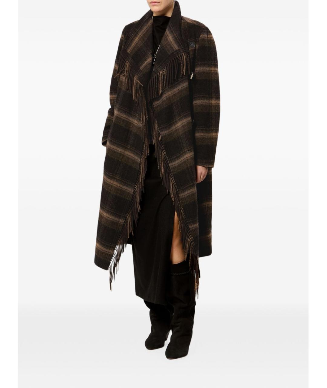 ISABEL MARANT ETOILE Черное шерстяное пальто, фото 2