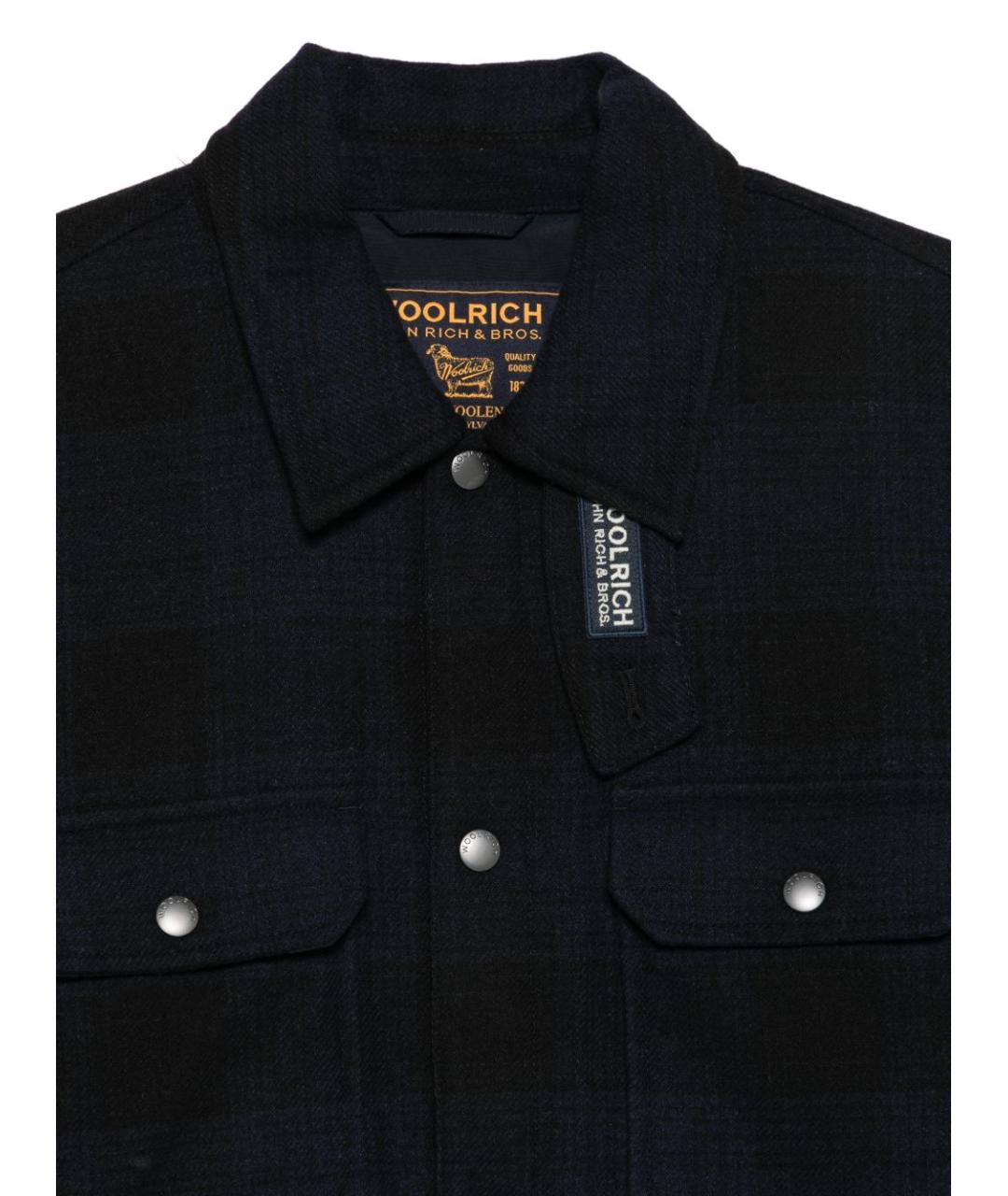 WOOLRICH Синяя шерстяная куртка, фото 3