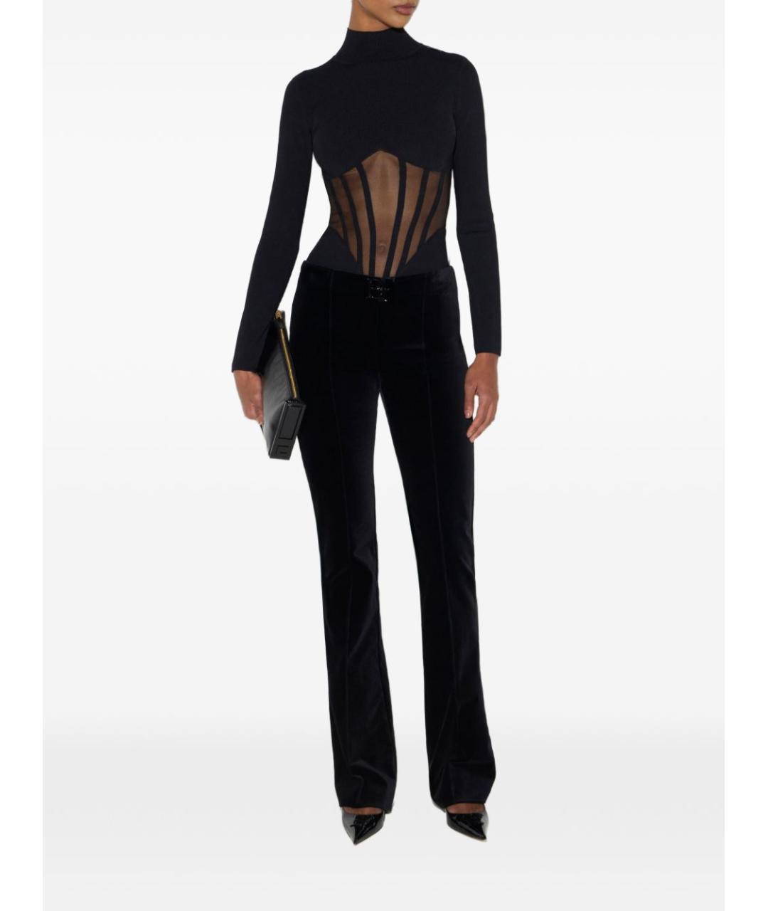 ELISABETTA FRANCHI Черное вискозное боди, фото 4