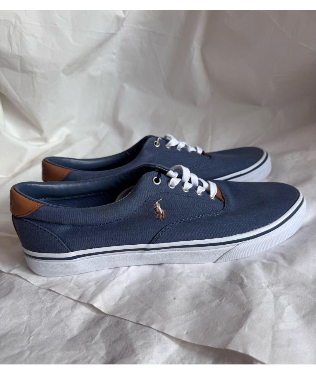 POLO RALPH LAUREN Синие текстильные низкие кроссовки / кеды, фото 9