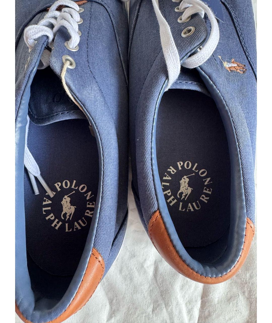 POLO RALPH LAUREN Синие текстильные низкие кроссовки / кеды, фото 3