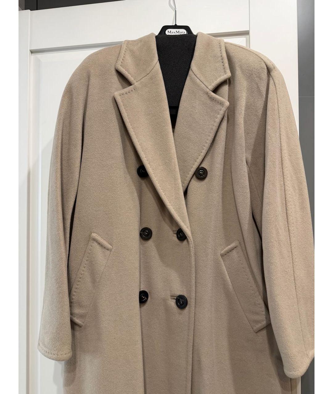 MAX MARA Бежевое шерстяное пальто, фото 4