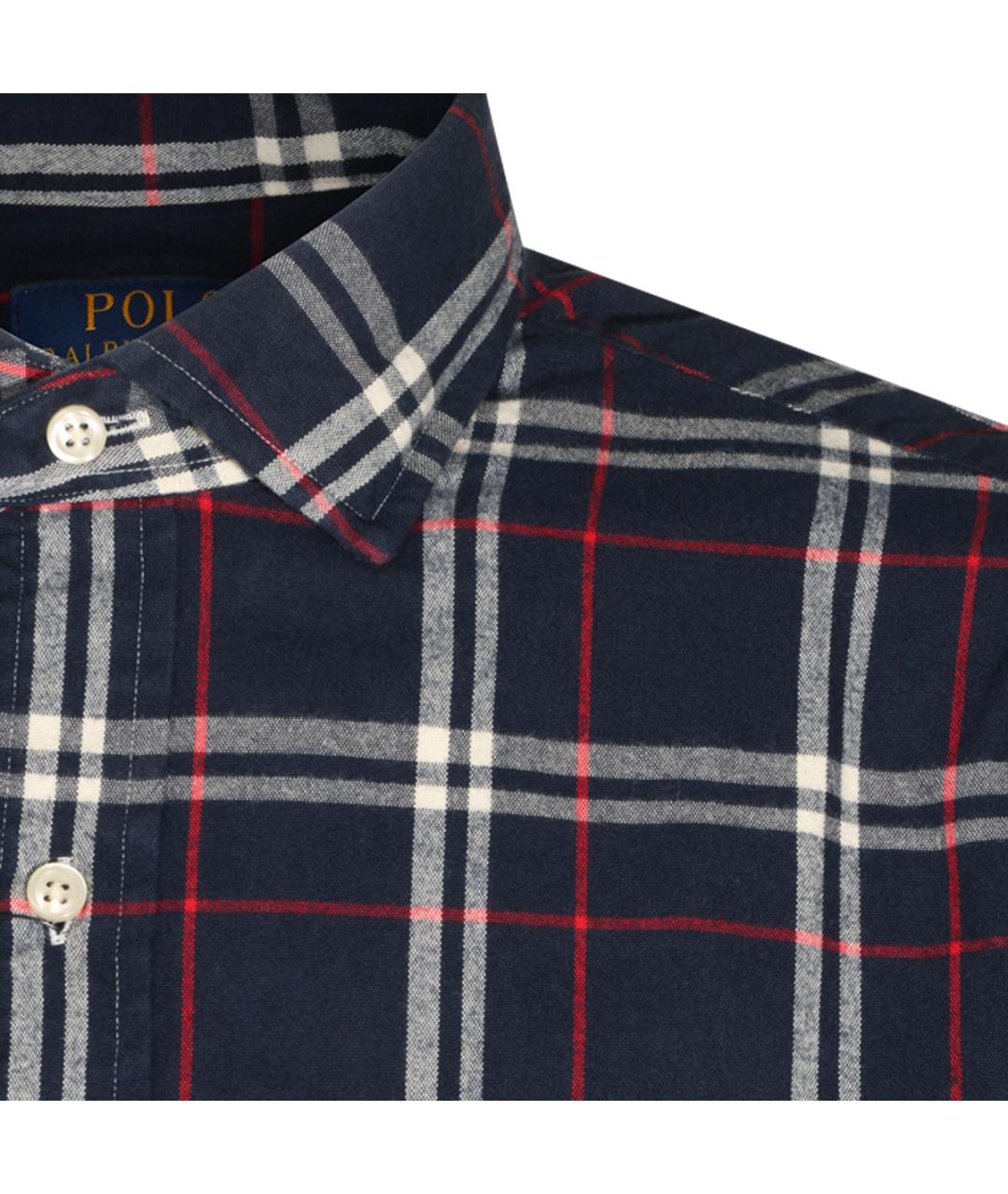 POLO RALPH LAUREN Темно-синяя хлопковая кэжуал рубашка, фото 3
