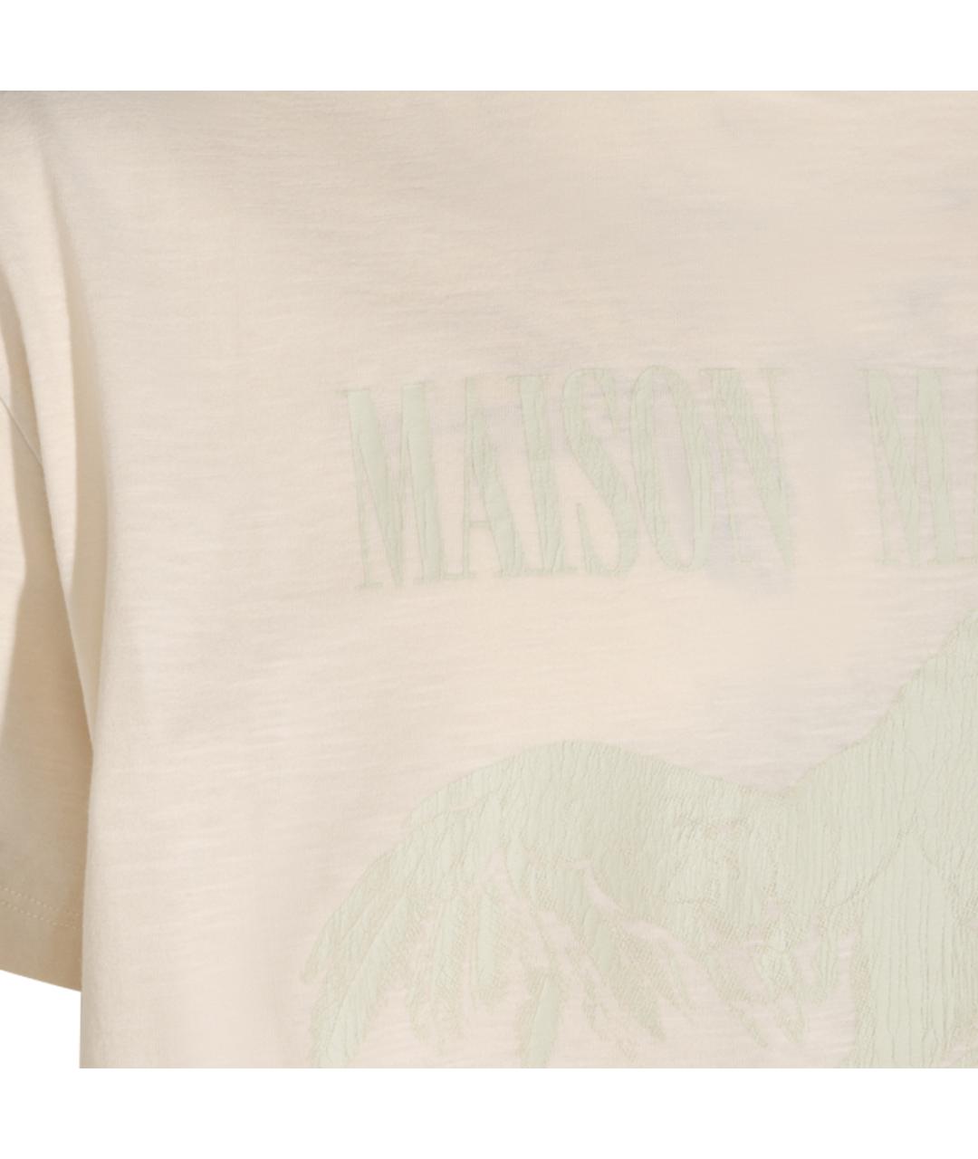 MAISON MARGIELA Белая хлопковая футболка, фото 3