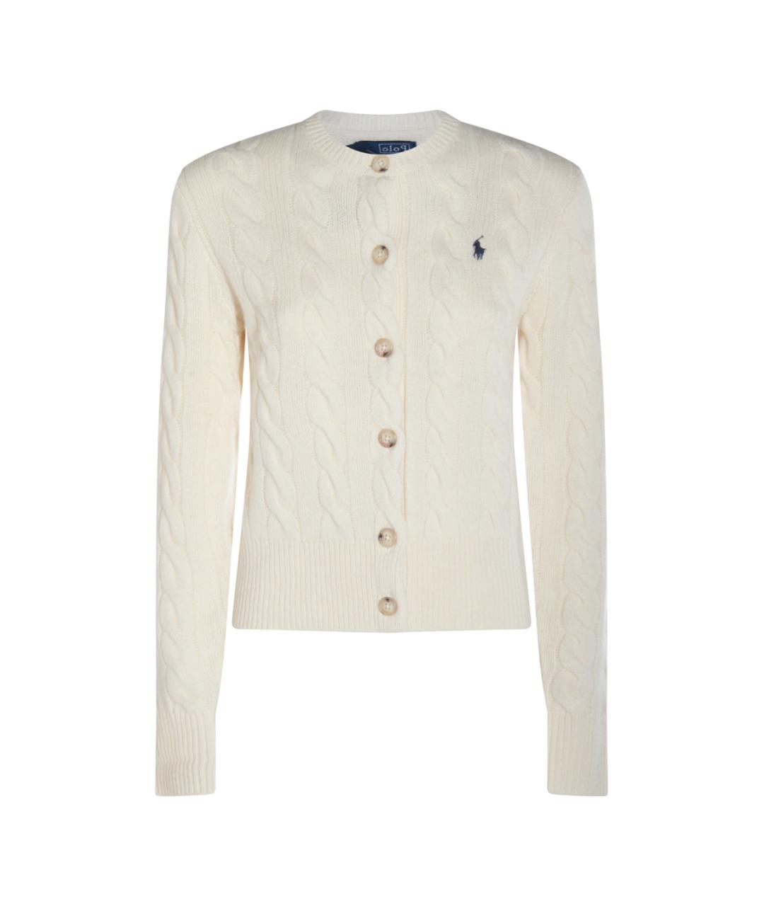 POLO RALPH LAUREN Белый шерстяной кардиган, фото 1