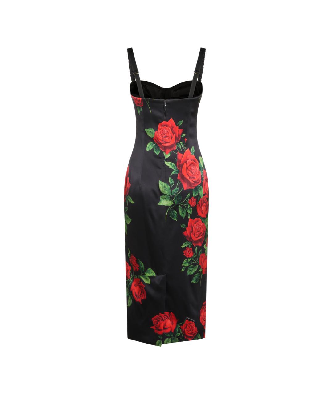 DOLCE&GABBANA Мульти шелковое платье, фото 2